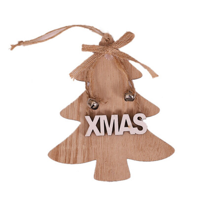 

3pcs Wooden Christmas Tree Ornaments Hanging Xmas Home Party Decorations