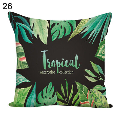 

Letter Leaves Square Throw Pillow Case Cushion Cover Home Sofa Bed Car Decor