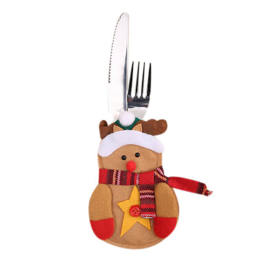 

〖Follure〗Christmas Table Decoration Christmas Fork Set Elk