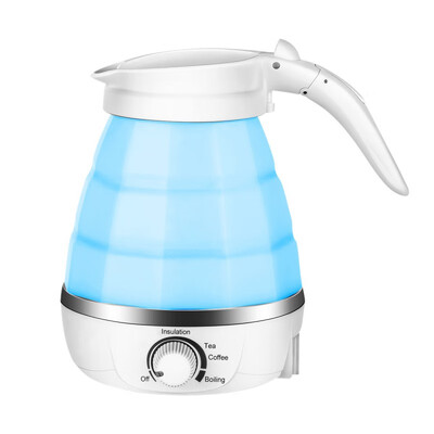 

600 ML Foldable Electric Kettle Boil Dry Protection Silicone Water Kettle With Dual Voltage Separable Power Cord – 110V220V