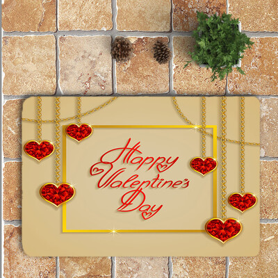

Gobestart Romantic Valentines Day Area Rug Mat For Living Dining Dorm Room Bedroom Home
