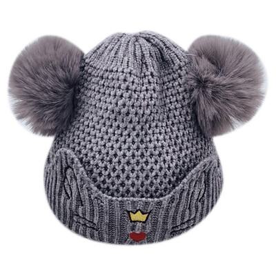 

Baby Hat kids Beanies Pom Pom Winter Children Hat Knitted Cute Cap For Girls Boys Casual Solid Color Girls Hat Baby Beanies