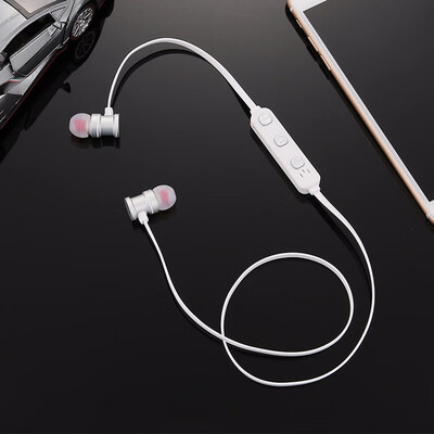 

New metal wireless Bluetooth headset running sports magnetic suction ear Bluetooth headset gift stereo one for two