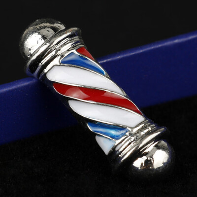 

Funny 3D Barber Pole Brooch Pins Jewelry Magic Sticks Barber Hairdresser Brooches Scarves Buckle Accessories for Women Hot Sale