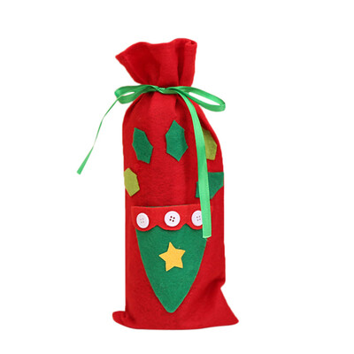 

Toponeto Red Wine Bottle Cover Bags Decoration Home Party Santa Claus Christmas