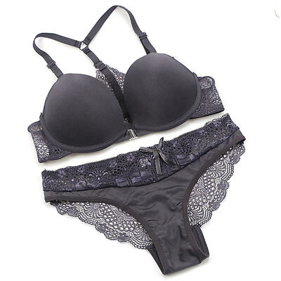 

Front Closure Y Shape Strap Lingerie Set Women Underwire Women Bra & Brief Sets Female Push Up Bras Sets 34 Cup Underwear Set