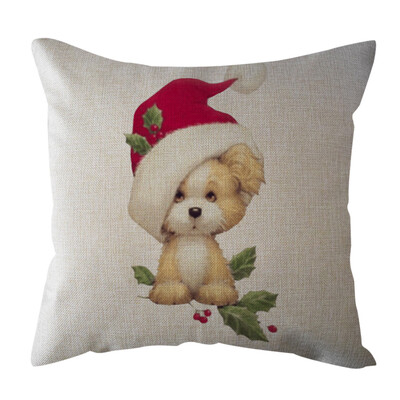 

Tailored 18 Xmas Cotton Pillow Case Linen Cushion Cover Merry Christmas Home Decoration