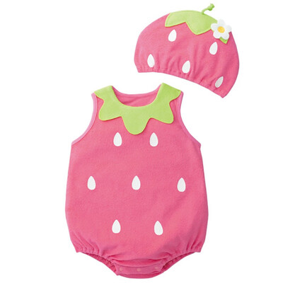 

Cute Baby Clothes Cartoon Baby Boy Girl Rompers Cotton Animal And Fruit Pattern Infant JumpsuitHat Set Newborn Baby Costumes j2