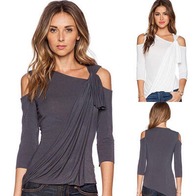 

Fashion Women Summer Loose Top Long Sleeve Blouse Ladies Casual Tops T-Shirt