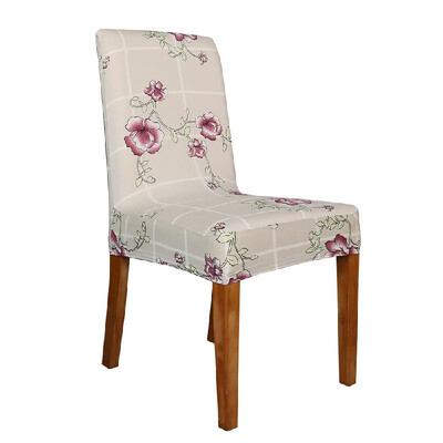 

Printed Chair Cover Soft Milk Silk Home Seat Protector Stretch Anti Dust
