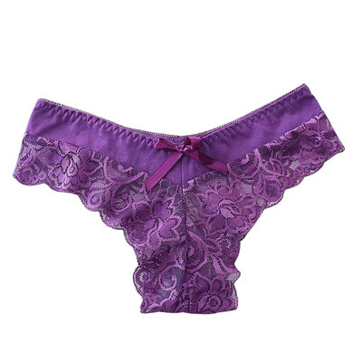 

Women Sexy Transparent Lace Hollow Exquisite Soft Low-rise Briefs Sweet Modern High Stretch Thong Panties