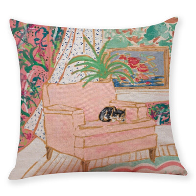 

〖Follure〗Home Decor Cushion Cover Happy Sunmer Time Throw Pillowcase Pillow Covers