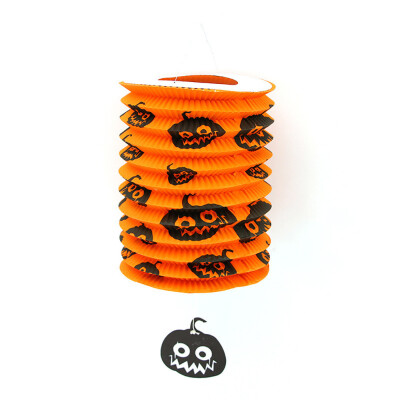 

Toponeto Folding Paper Skull Pumpkin Hanging Lantern Light Lamp Halloween Party Decor Hea