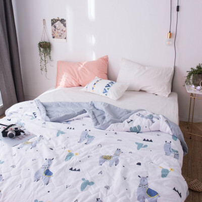 

Thin Lightweight Blankets Bedding Quilt Air Conditioner For Two People In Summer Double Summer Printed Air Conditioner