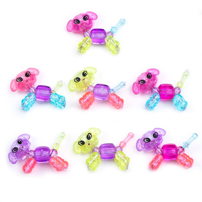 

3\5Pcs New Design Diy Animal Magic Tricks Stitching Pet Rings For Kids Girls Womens Christmas Party GiftsColor Random