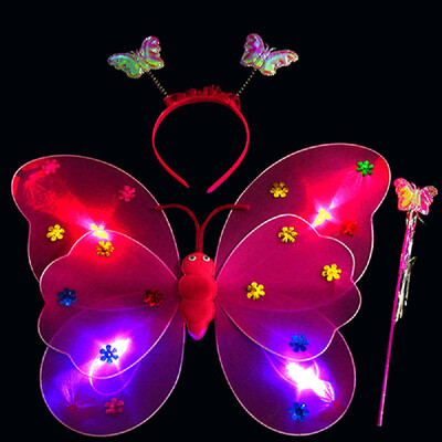 

〖Follure〗3pcsSet Girls Led Flashing Wing Wand Headband Costume Toy