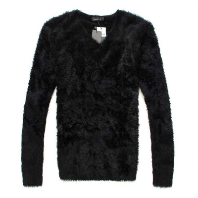 

Men Autumn Winter Fluffy Plush Tops Blouse T-shirt Long Sleeve Pullover Jumper