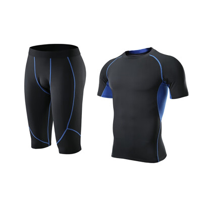 

Mens T-Shirt Tops Short Pants Ultralight Breathable Quick Drying Anti-sweat Short Sleeved Tees Shorts Set Sports Tight Suit