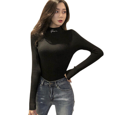 

Cosy Women clothes Long Sleeve Slim Knitted Turtleneck womens Sweater Jumper Fashion Solid Autumn Winter Pullover Tops
