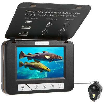 

15M 1000TVL Underwater Ice Fishing Video Camera Fish Finder 4pcs Infrared 2pcs White Leds Night Vision Camera 5 Inch LCD Monitor w