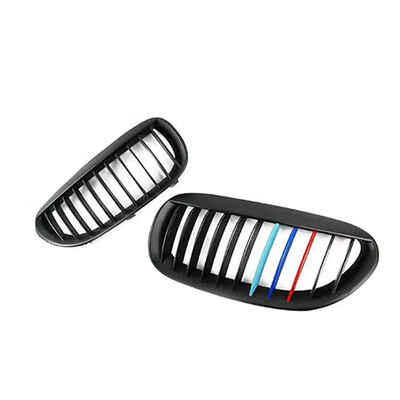 

color Car Front Kidney Grilles Gloss Black Grille for BMW 6 Series E63 2005-2010