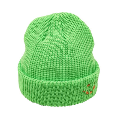 

Newborn Boys Girls Caps Cute Autumn Winter Warm Kids Baby Solid Printing Hats Wool Hemming Caps