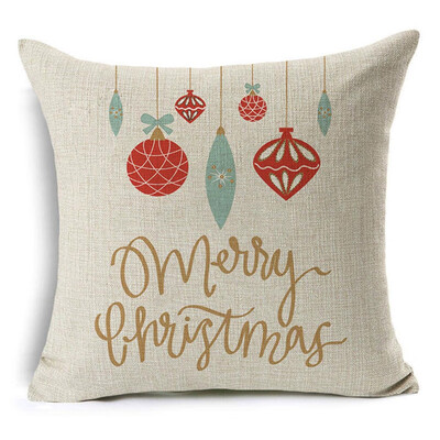 

2020 New Christmas Linen Cushion Cover Throw Pillow Case Xmas Home Decor Festive Gift