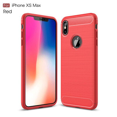 

Goowiiz Phone Case For Iphone XsXs MaxXR Fashion Slim Carbon Fiber TPU Soft Silicone Prevent falling