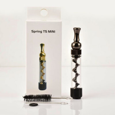 

6 Colors Spring t3 miniSpring t5 mini Smoking Twisty Glass Blunt Pipe Tube Obsolete With Cleaning Kits fashion