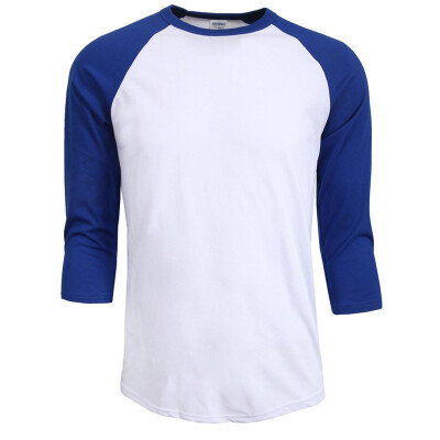 

New 2018 Summer Spring Autumn Men O-Neck 100 Cotton T-shirt Mens Casual 34 Sleeve Tshirt Raglan Jersey Shirt