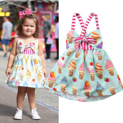 

Casual Toddler Kids Baby Girl Halter Backless Tutu Dress Sundress Summer Clothes