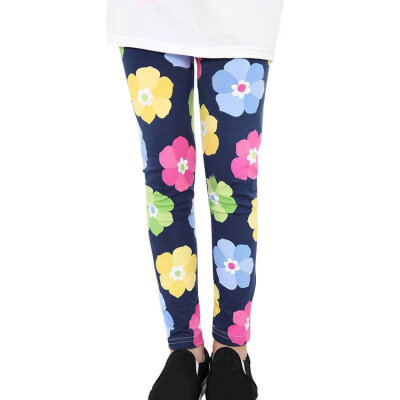 

Fashion Spring Summer Girls Leggings Casual Fashion Vintage Flower Kids Legging Elastic Waist Childrens Girls Pants 8-14 Year