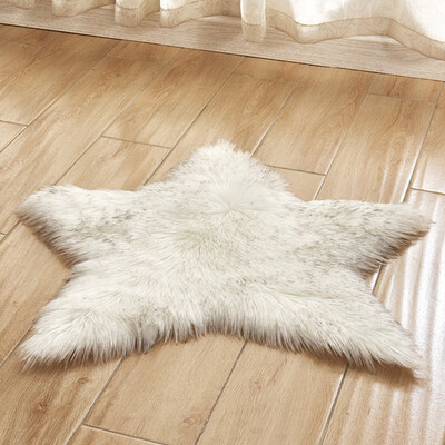 

Toponeto Pentagram floor mat Non Slip Rug Mats Hairy Soft Fluffy Faux Fur Carpet Mat Home