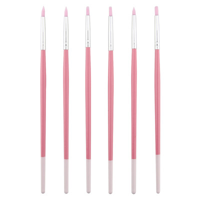 

〖Follure〗6 Pcs Nail Art Pen Brushes Soft Silicone Carving Craft Supplies Pottery Too