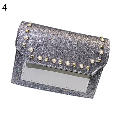 

Fashion Faux Leather Chain Handles Sequins Handsbag Shoulder Pouch Crossbody Bag