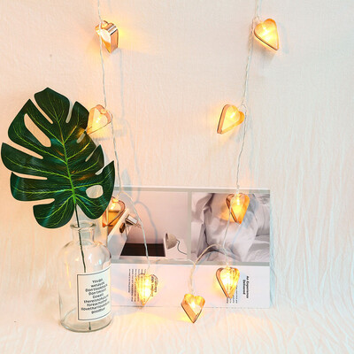 

Gobestart Battery Operated16M 10LED Iron Heart Light String Best Party Wedding Decoration