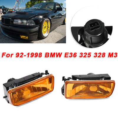 

1 Pair Amber Bumper Fog Lights Left And Right For BMW E36 325 328 M3 1992-1998