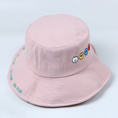 

Fishermans hat womans Japanese alphabet Spring&Summer Korean hat mans cartoon recreational pot hat sunhat tide