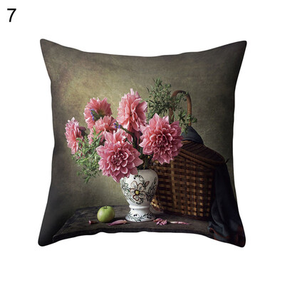 

Super Soft Flowers in Vase Cushion Cover Home Office Decorative Pillow Case