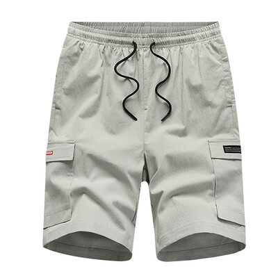 

Gobestart Mens Button New Style Cotton Multi-Pocket Overalls Shorts Fashion Pant