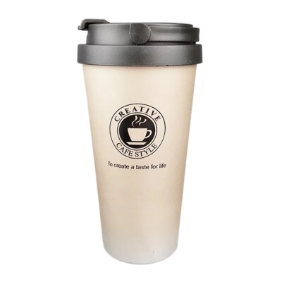 

500ml Large Capacity Travel Mug Creative Coffee Cup 304 Stainless Steel Double Wall Vacuum Insulated Wide Mouth Tea Cup with Lid