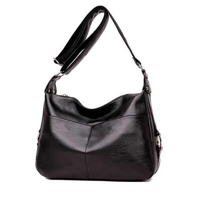 

Solid Color Faux Leather Shoulder Bag Fashion Womens Large Capacity Handbag
