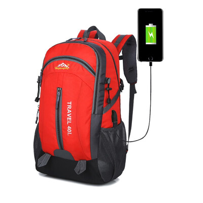 

40L Waterproof Backpack Hiking Bag Cycling Climbing Backpack Travel Outdoor Bags Men Women USB Charge Anti Theft Sports Bag