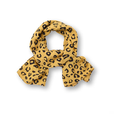 

Children Girls Scarf Personality Scarf Cotton Linen Leopard-print Warm Scarf For Winter