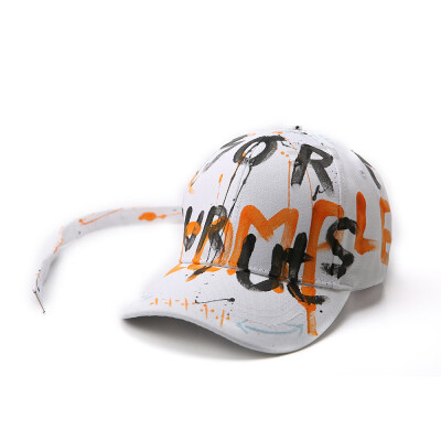 

Baseball cap woman hand-painted graffiti cap South Koreas new fashion casual sun hat couples sun hat