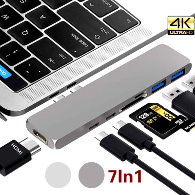 

467in1 Double C Type 31 High Speed Interface Multiport Card Reader Adapter 4K HDMI for MacBook Pro