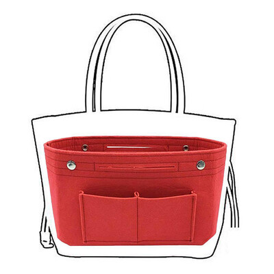 

Gobestart Womens Handbag Organizer Bag Purse Insert Bag Felt MultiPocket Tote Useful Bag