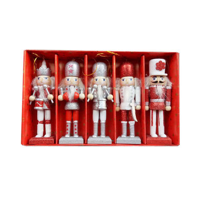 

5Inch Wooden Nutcracker Puppets Doll Toy Figurines Ornaments Christmas Pendant Decorations For Lovely Holiday Decor Tree Stands
