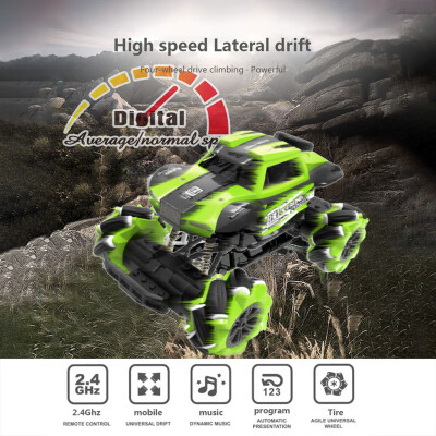 

Gobestart Stunt Drift Crawler RC Cars 24G Remote Control 4WD Dance Off-Road Toys Gifts