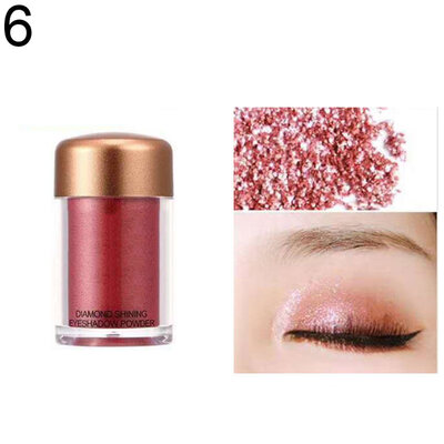 

12 Colors Shiny Eyeshadow Powder Glitter Pigment Makeup Brightening Highlighter